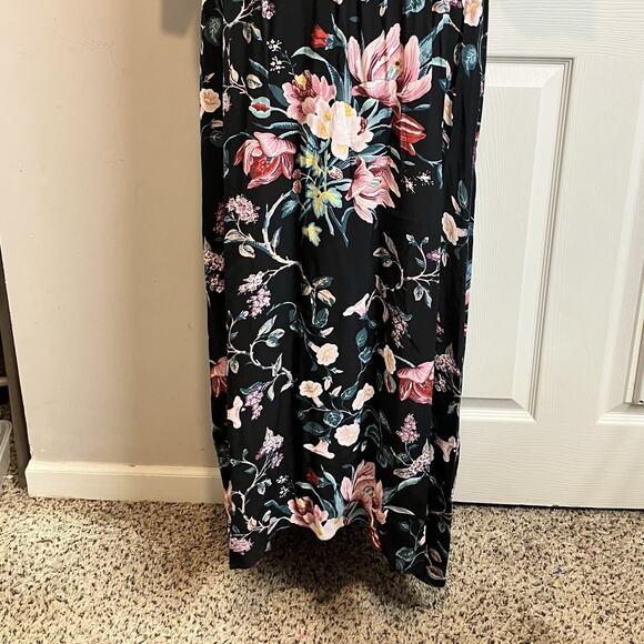 ASOS Maternity Floral Keyhole Maxi Dress Womens Size 6 Black - Picture 5 of 13